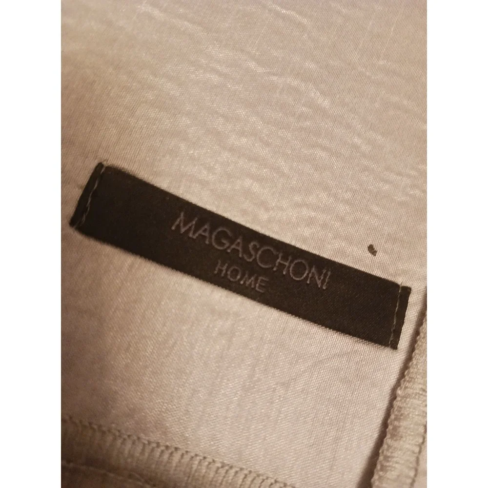 NEW Magaschoni Home Gray Velvet Rhinestone Studded 